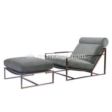 Moderner Milo Baughman Fabric Lounge Stuhl bei Osmanisch